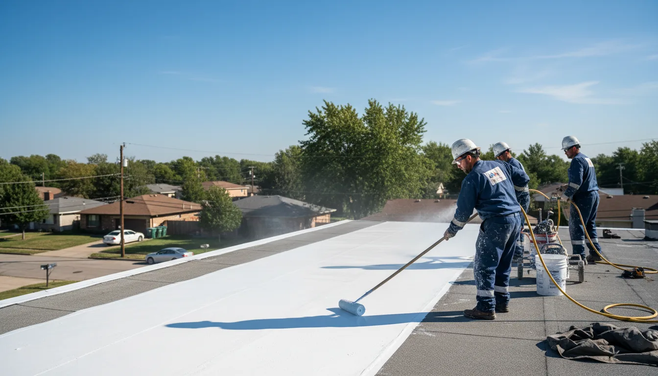 Commercial roof coating in Paris Crossing, IN near me
